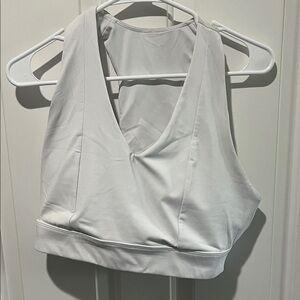 Fabletics white sports bra